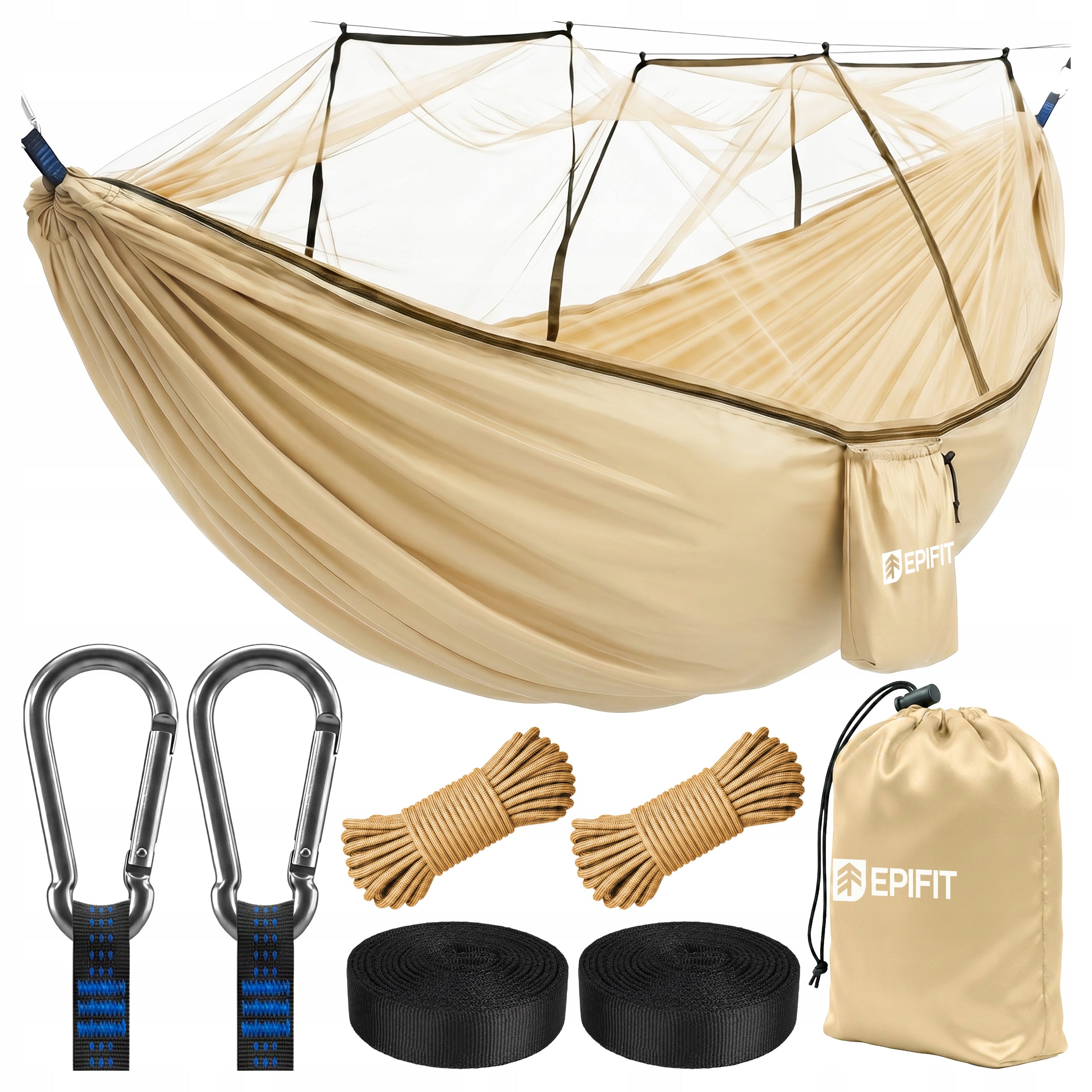 HIKING HAMMOCK WITH DOUBLE MOSQUITO NET LARGE 330x140 CM 200 KG GARDEN