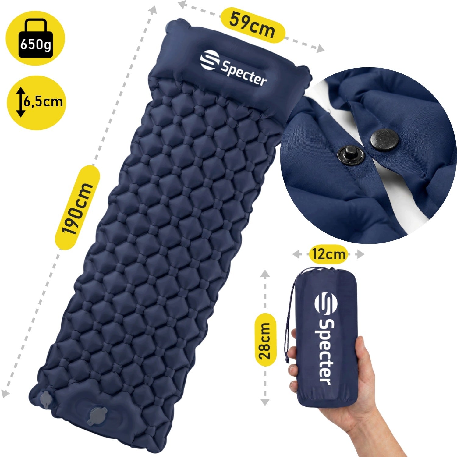 HIKING MAT BUILT-IN SINGLE PUMP LIGHTWEIGHT FOR SLEEPING Air Manufacturer code 5908263348127