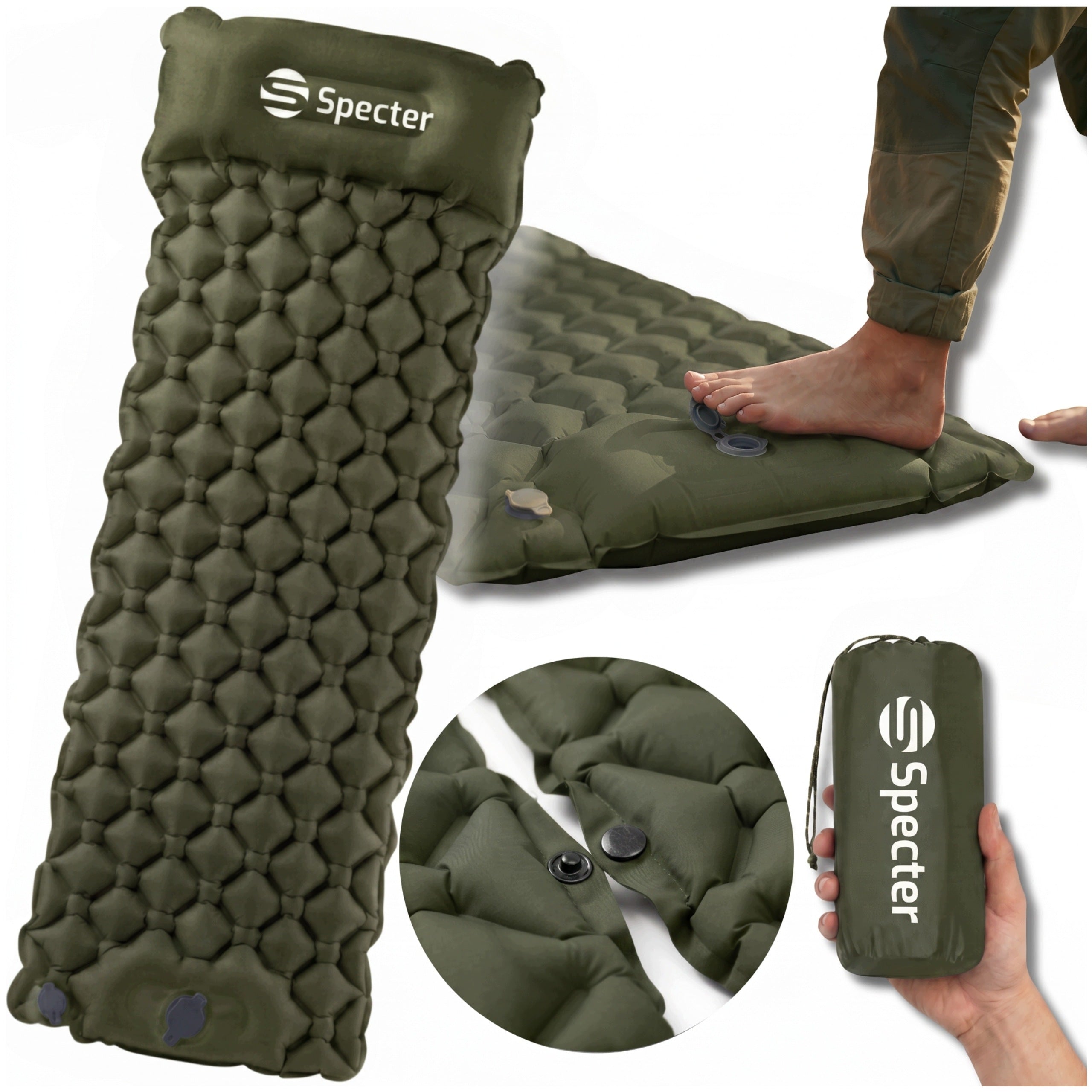 HIKING MAT BUILT-IN SINGLE PUMP LIGHTWEIGHT FOR SLEEPING Air