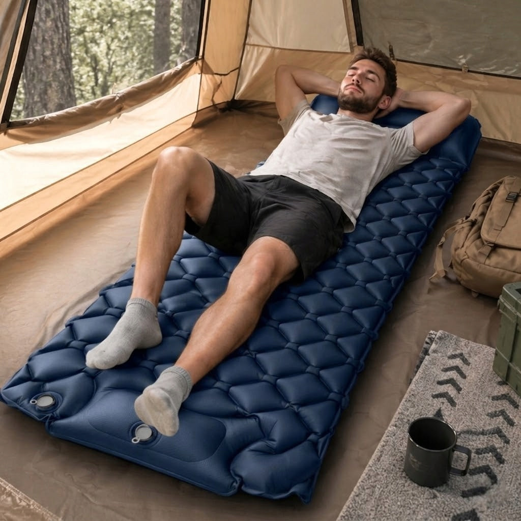 HIKING MATTRESS INFLATABLE SINGLE FOLDING PUMP COVER 190x60 Packaging status original
