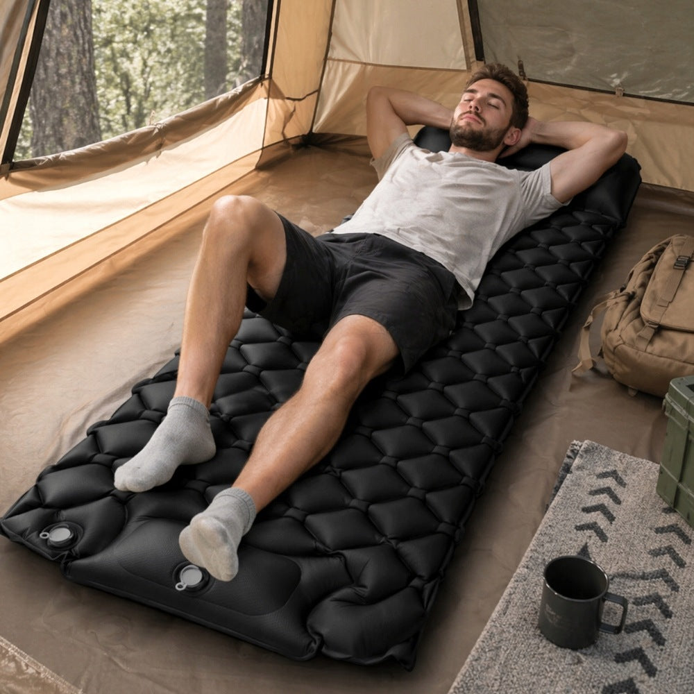 HIKING MATTRESS INFLATABLE SINGLE FOLDING STRONG COVER 190x60cm Packaging status original