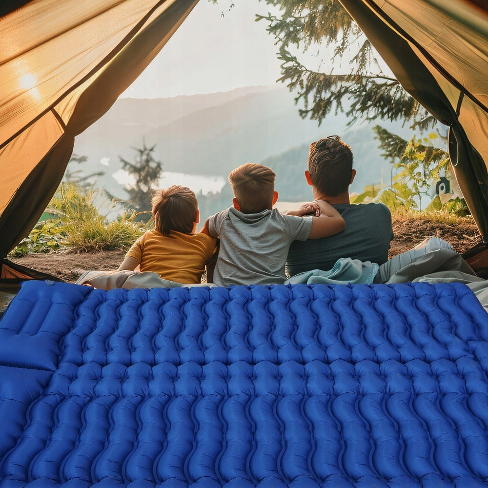 HIKING MATTRESS INFLATABLE TENT MAT PUMP BUILT-IN 2-PERSON Packaging status original