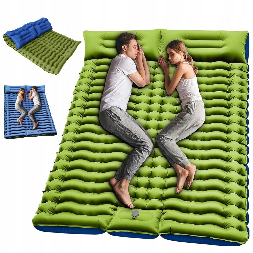 HIKING MATTRESS INFLATABLE TENT MAT PUMP BUILT-IN 2-PERSON
