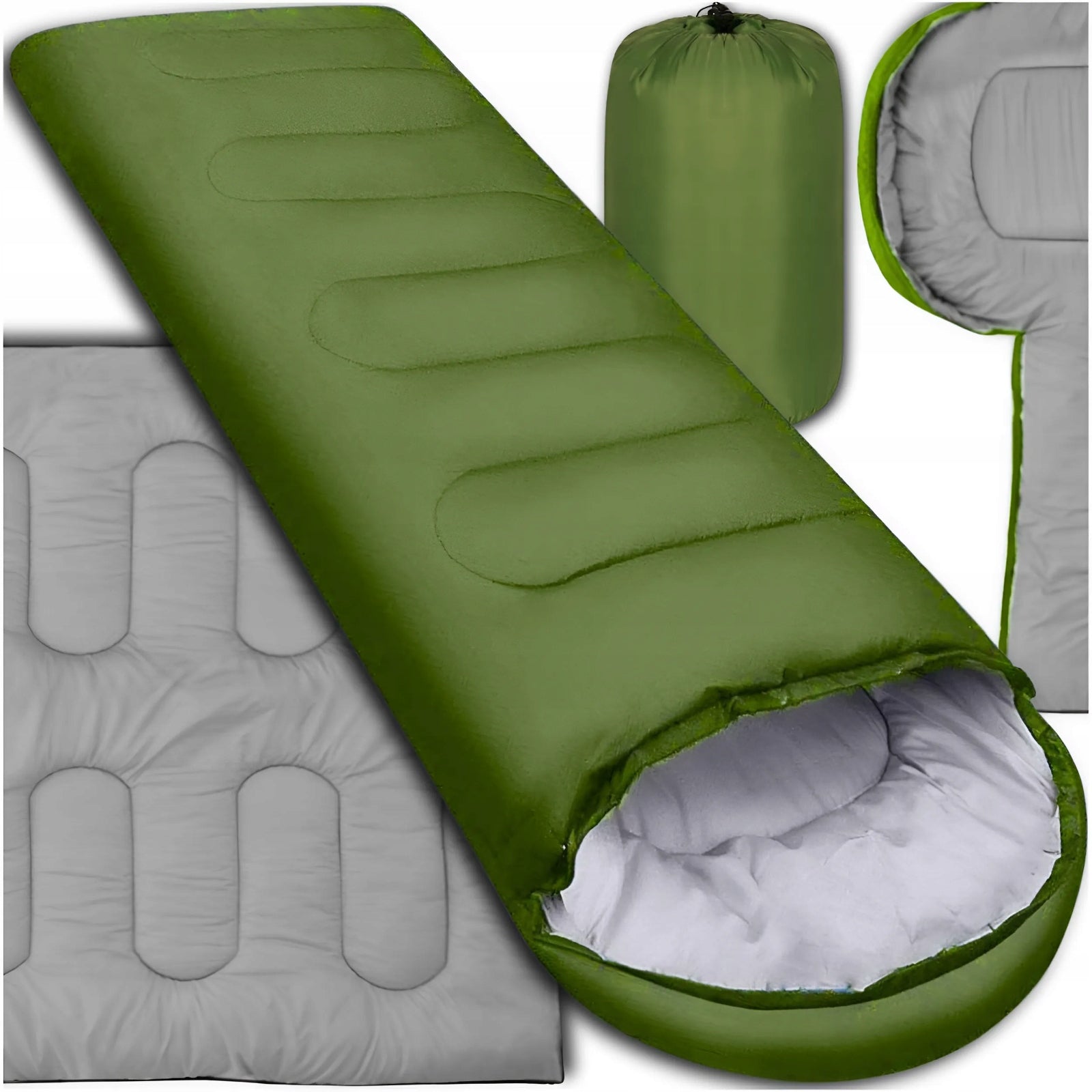 HIKING SLEEPING BAG CAMPING MUMMY HIKING DUVET WARM LIGHT HOOD