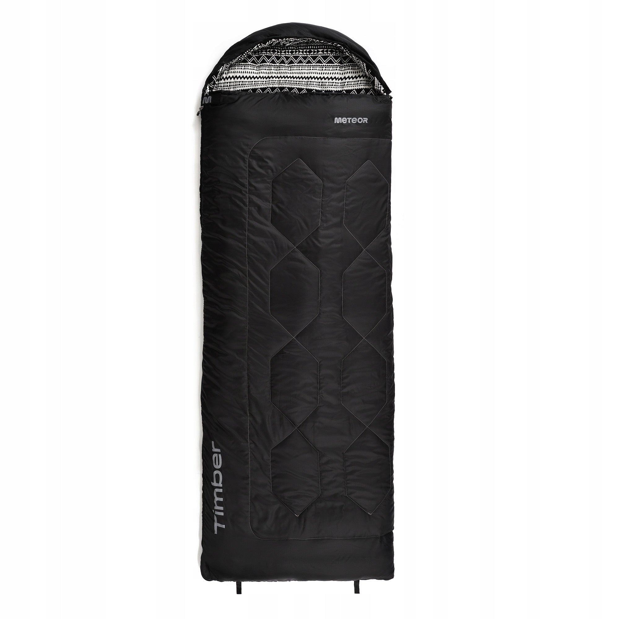 HIKING SLEEPING BAG COTTON METEOR TIMBER duvet with hood in cover Packaging status original