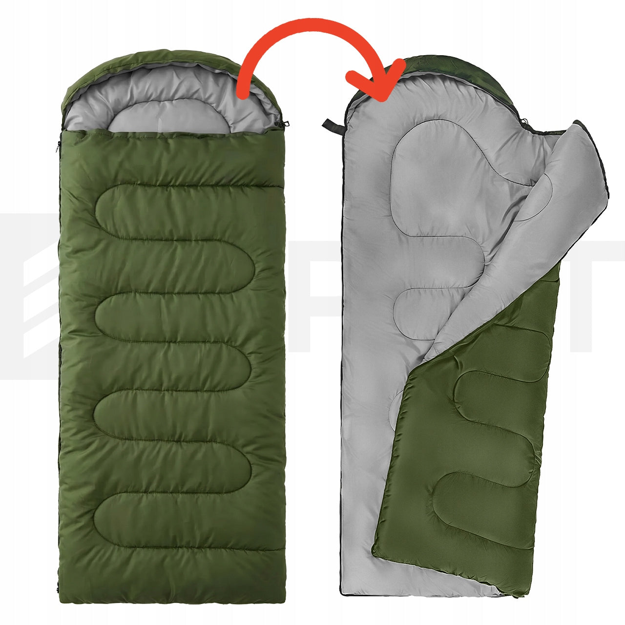 HIKING SLEEPING BAG LIGHT UNDER TENT WARM CAMPING MUMMY HOOD DUVET Manufacturer code 114264