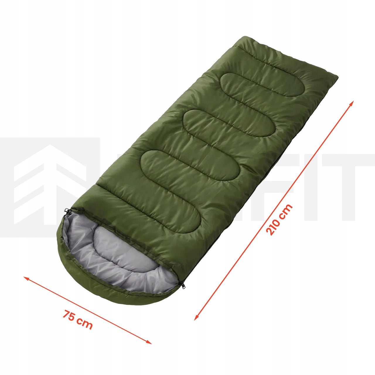 HIKING SLEEPING BAG LIGHT UNDER TENT WARM CAMPING MUMMY HOOD DUVET Packaging status original