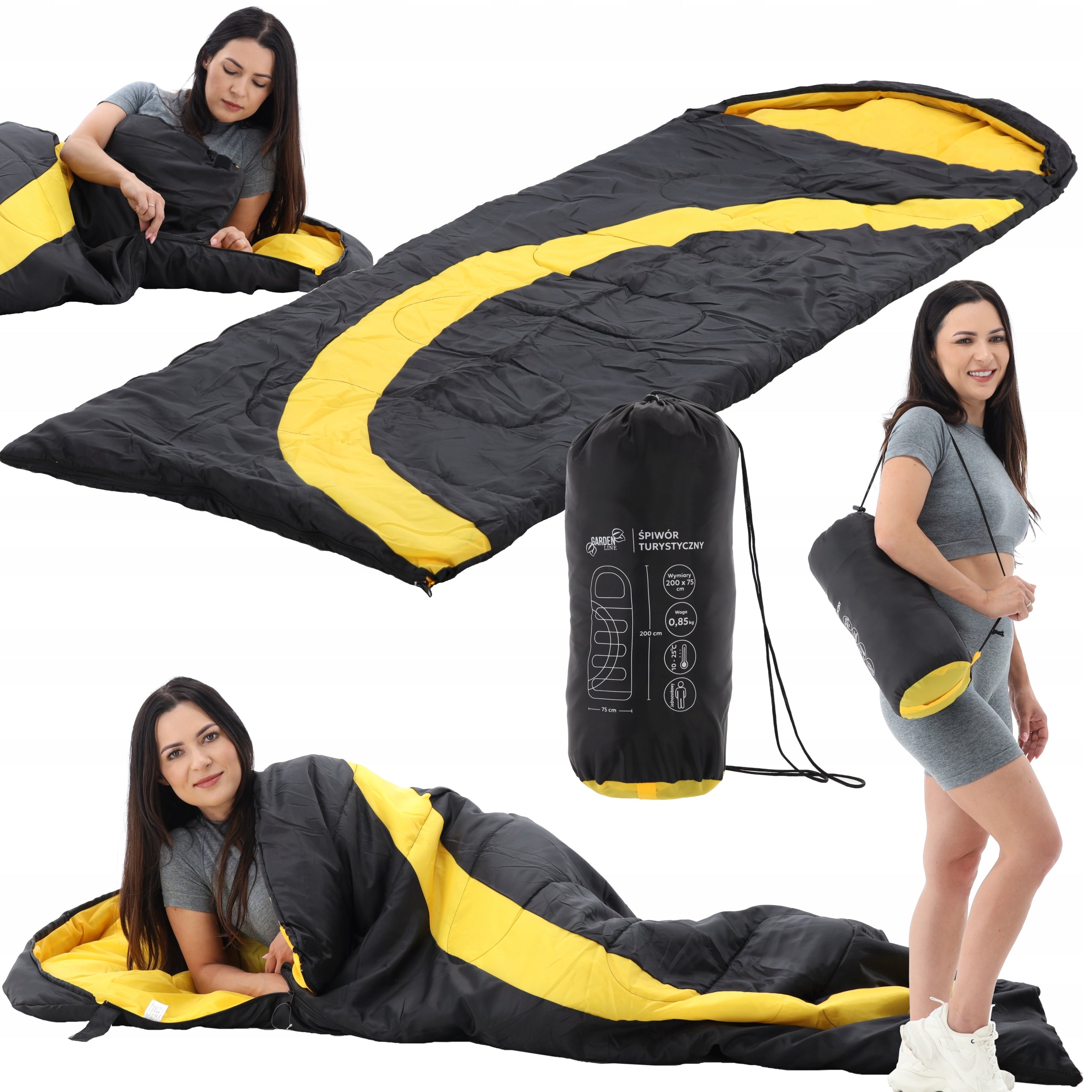 HIKING SLEEPING BAG MUMMY 200cm LIGHT WARM QUILT HOOD 2in1 COVER