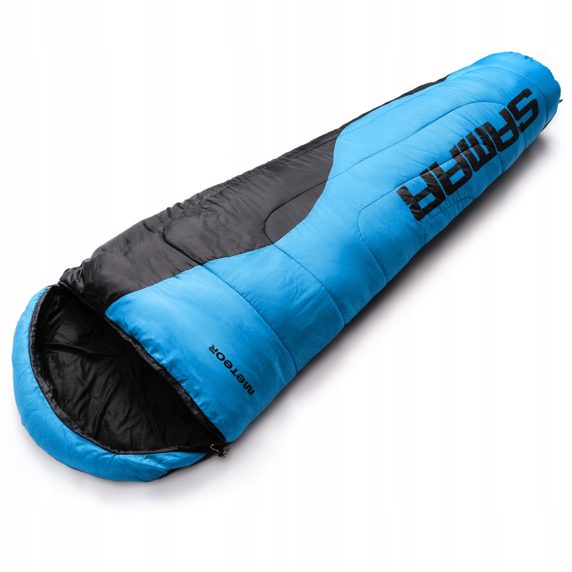 HIKING SLEEPING BAG MUMMY METEOR SAMAR R right 190+30x75/50 with cover Packaging status original