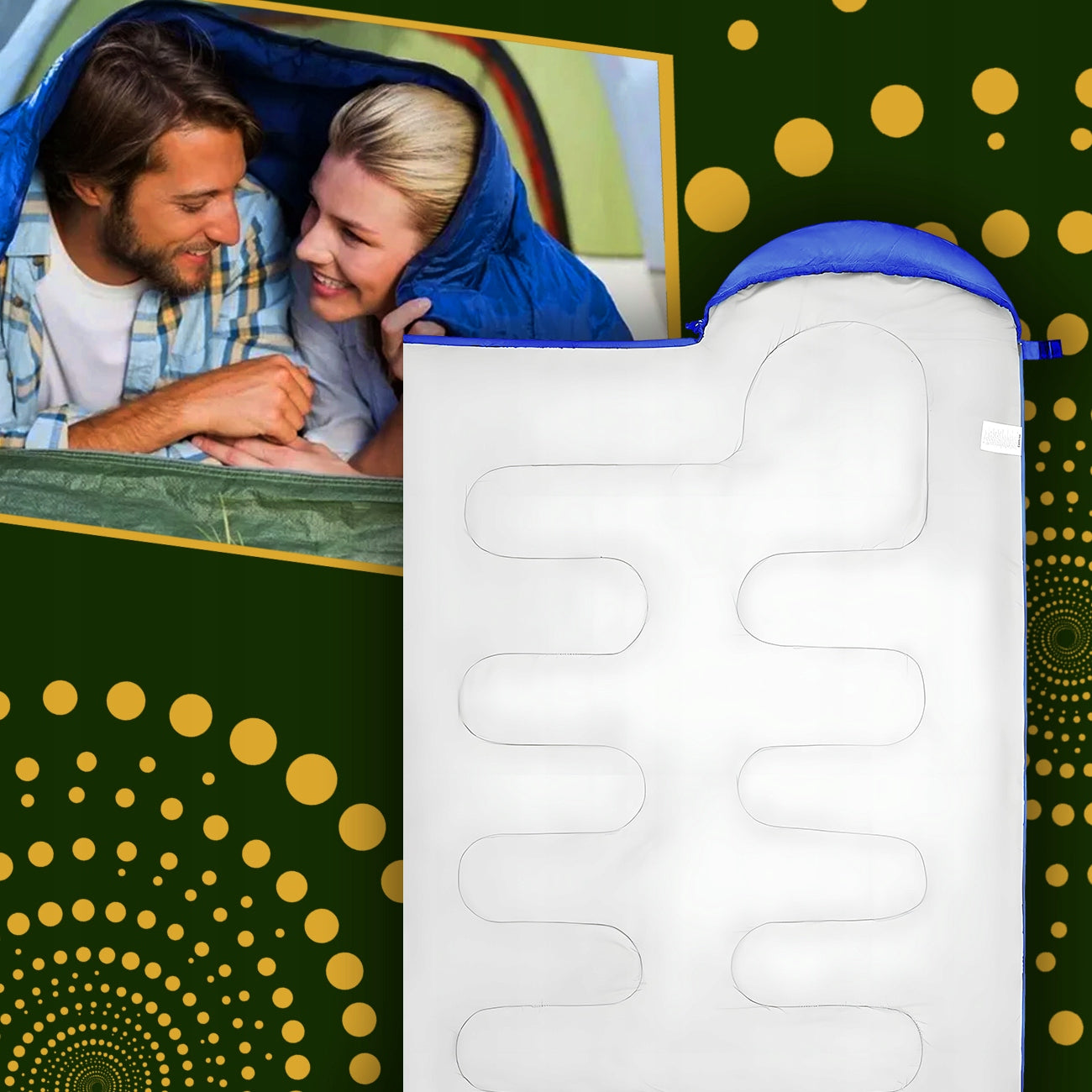 HIKING SLEEPING BAG WARM MUMMY LIGHTWEIGHT DUVET WITH HOOD 2IN1 + COVER Manufacturer code PREMIUM DUŻY ŚPIWÓR TURYSTYCZNY CIEPŁA KOŁDRA
