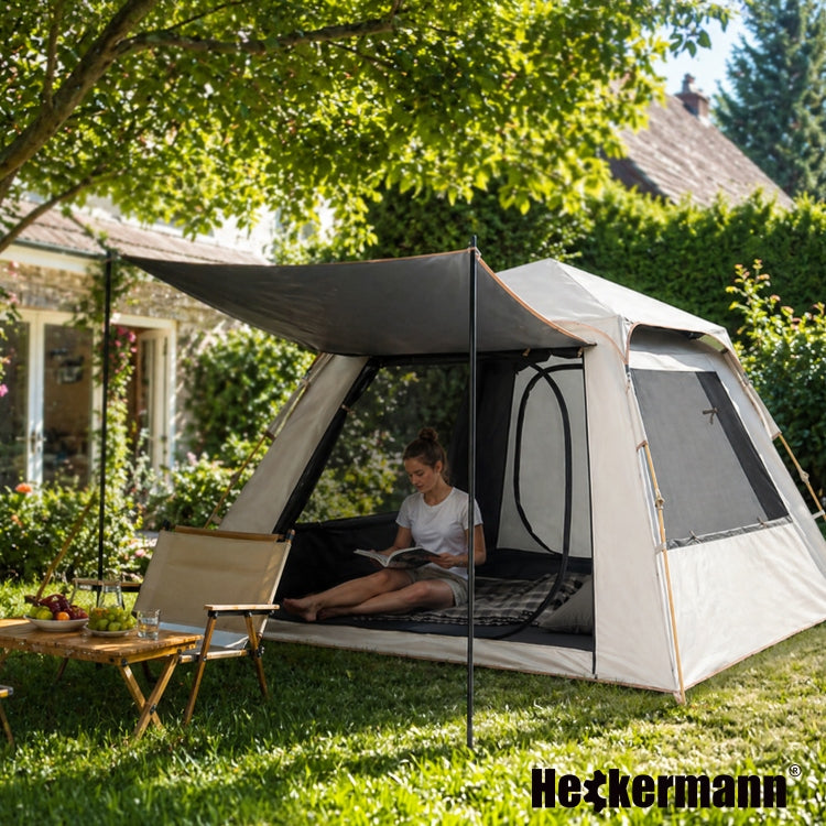 HIKING TENT 2 PERSON FOLDING CAMPING WATERPROOF 210x210x145cm Brand Heckermann