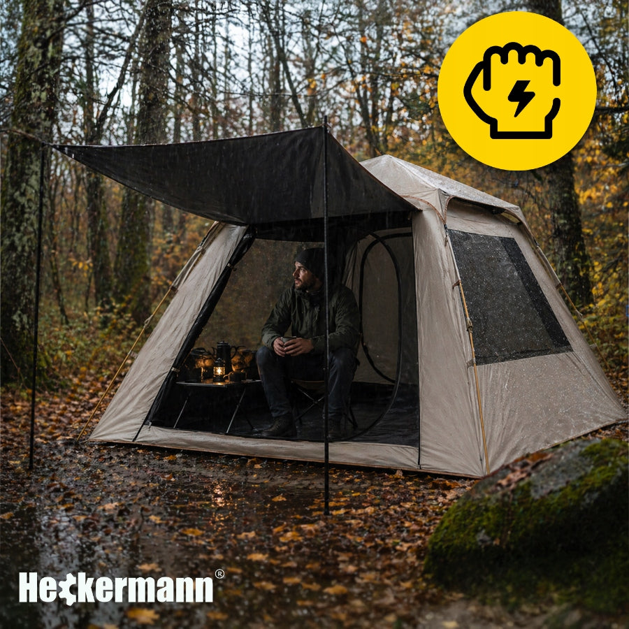 HIKING TENT 2 PERSON FOLDING CAMPING WATERPROOF 210x210x145cm Packaging status original