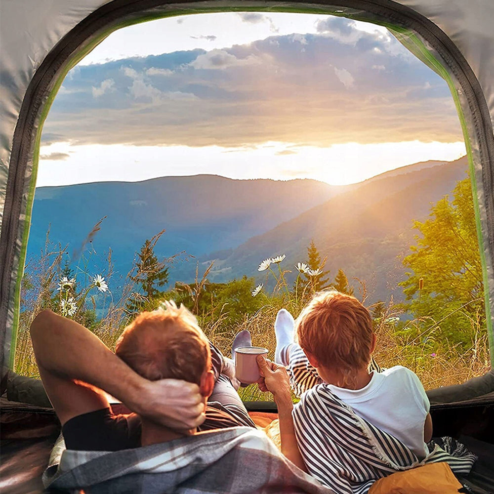 HIKING TENT 4 PERSON CAMPING SELF-FOLDING 200x200x130CM LARGE Manufacturer code NK02