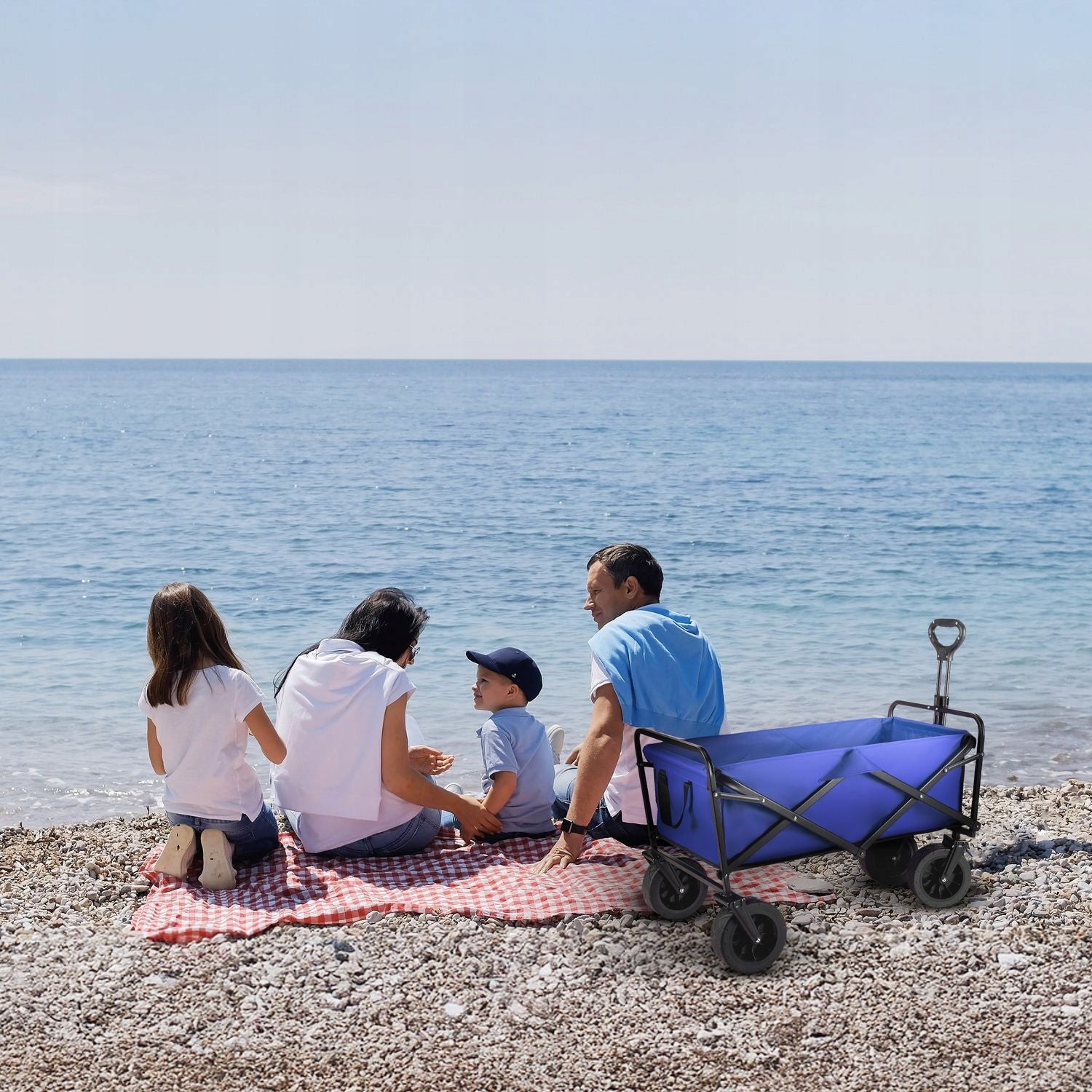 HIKING TROLLEY FOLDING BEACH GARDEN TRANSPORT 100L 4 WHEELS OUTTEC Kind trolley