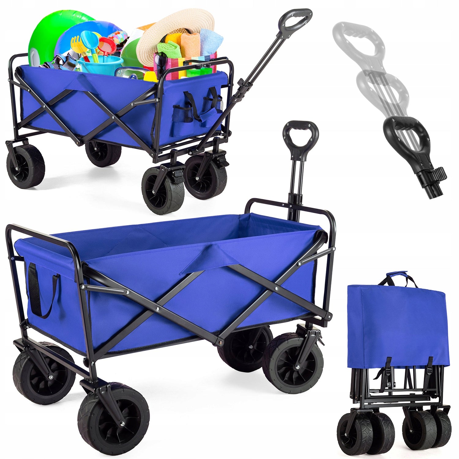 HIKING TROLLEY FOLDING BEACH GARDEN TRANSPORT 100L 4 WHEELS OUTTEC