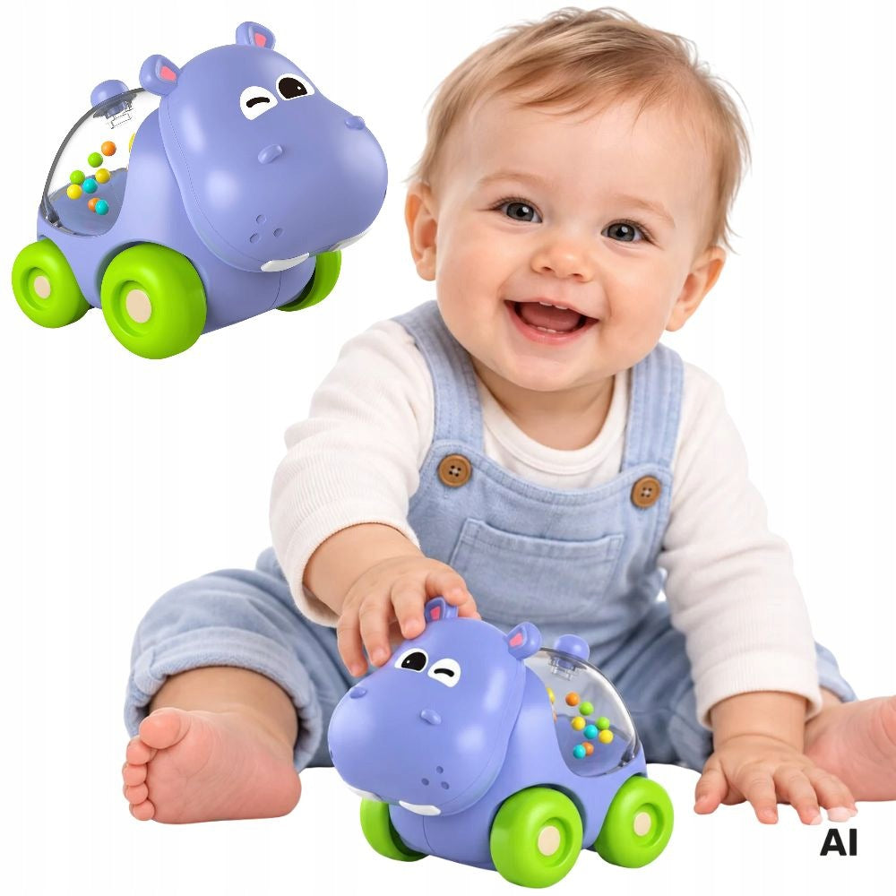HIPPO TOY CAR RATTLE BALLS VEHICLE CHILDREN'S CAR WOOPIE BABY