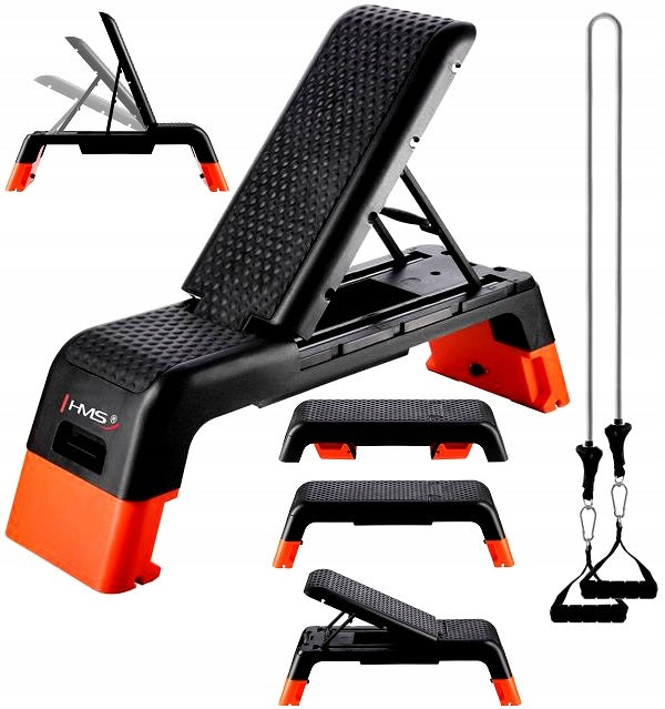 HMS AS009 Step Multifunctional For Aerobics With Bench Function Black and Red
