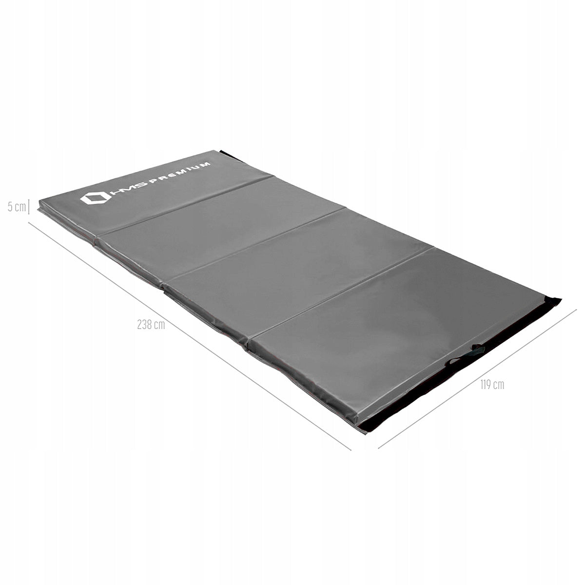 HMS Gymnastic Mattress Folding Grey Training for Exercise and Yoga Brand HMS