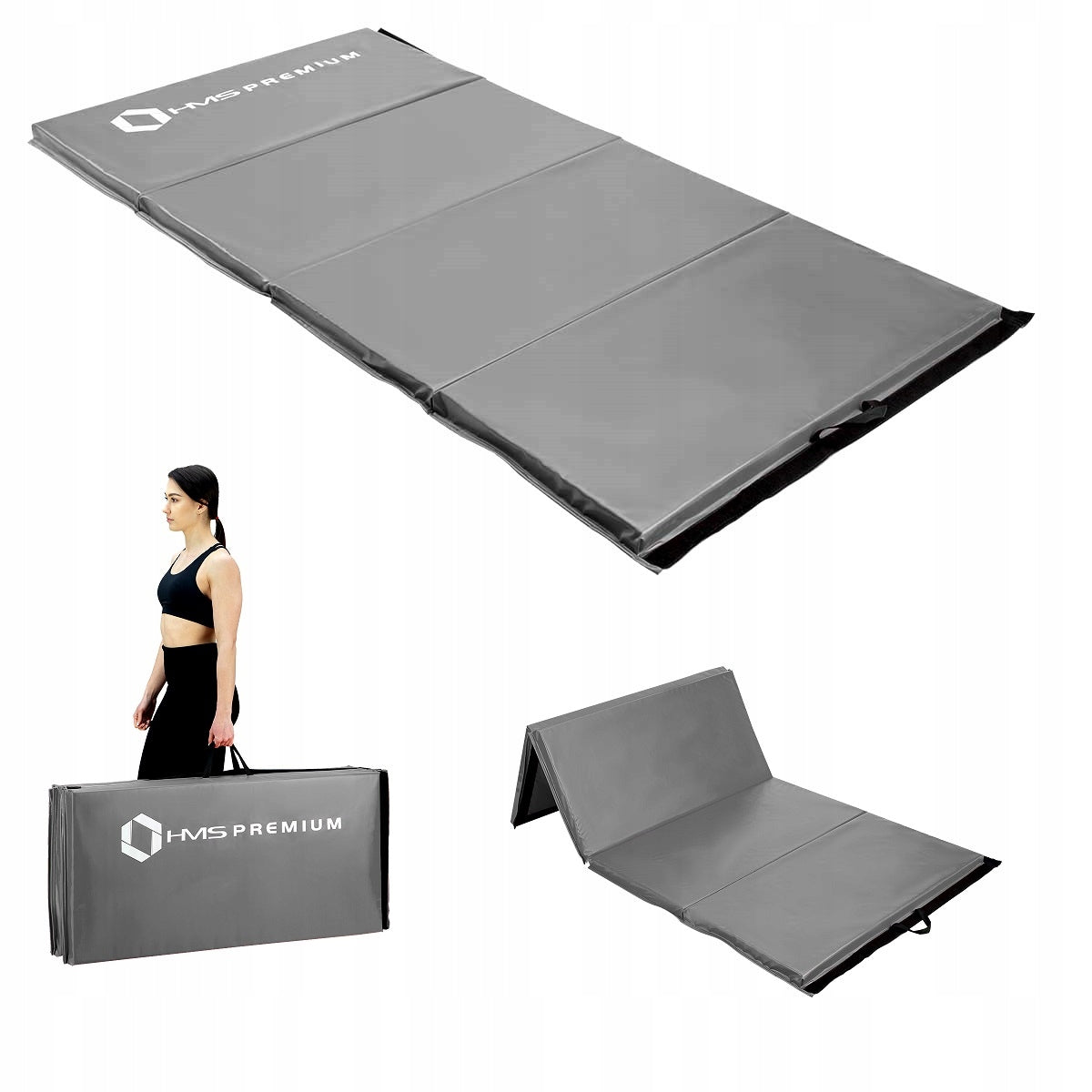 HMS Gymnastic Mattress Folding Grey Training for Exercise and Yoga Manufacturer code 5908136613918