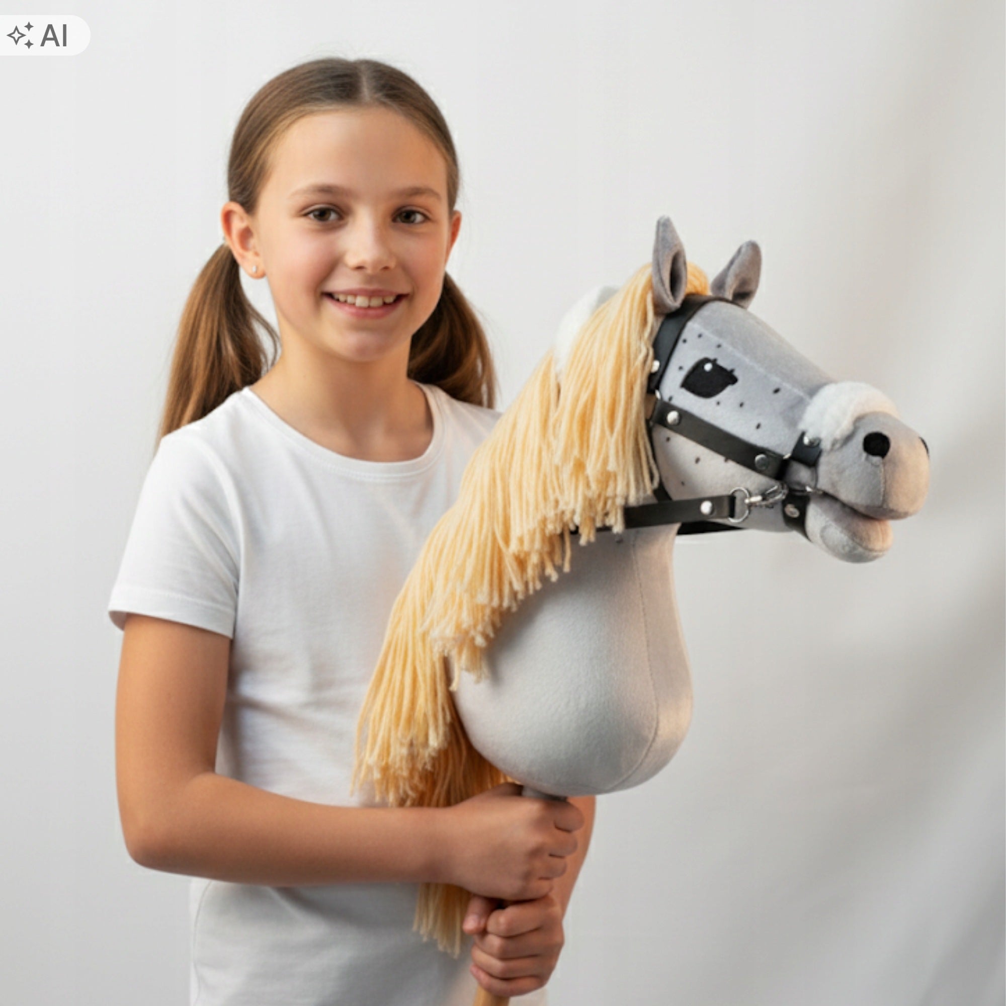 HOBBY HORSE ON STICK A3 HORSE HEAD HORSE STICK WITH MANE + COMB Manufacturer code M-HOBBYHORSE10_H