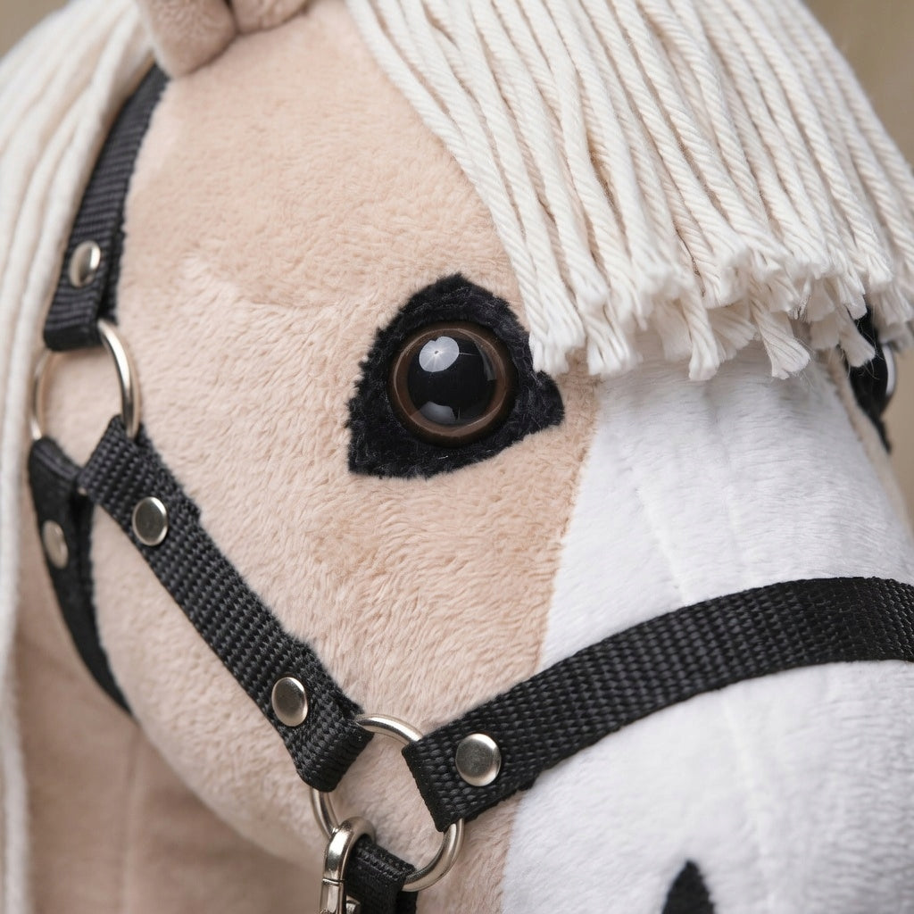 HOBBY HORSE ON STICK LARGE A3 BEIGE CANTAR AND REINS + NOTEBOOK Model Hobby Horse A3 Beżowo-Biały