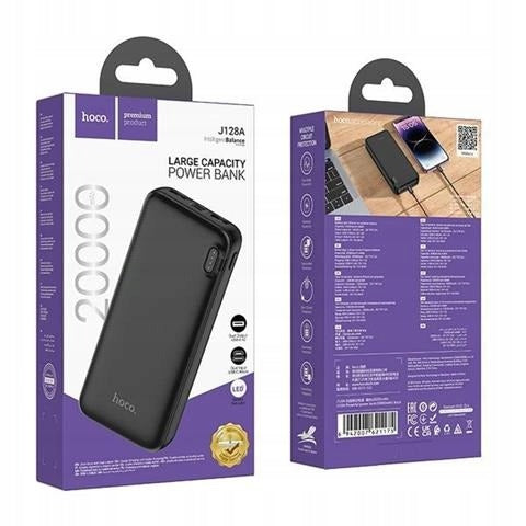 HOCO Powerbank 20000 mAh 2A J128A black Battery capacity 20000 mAh