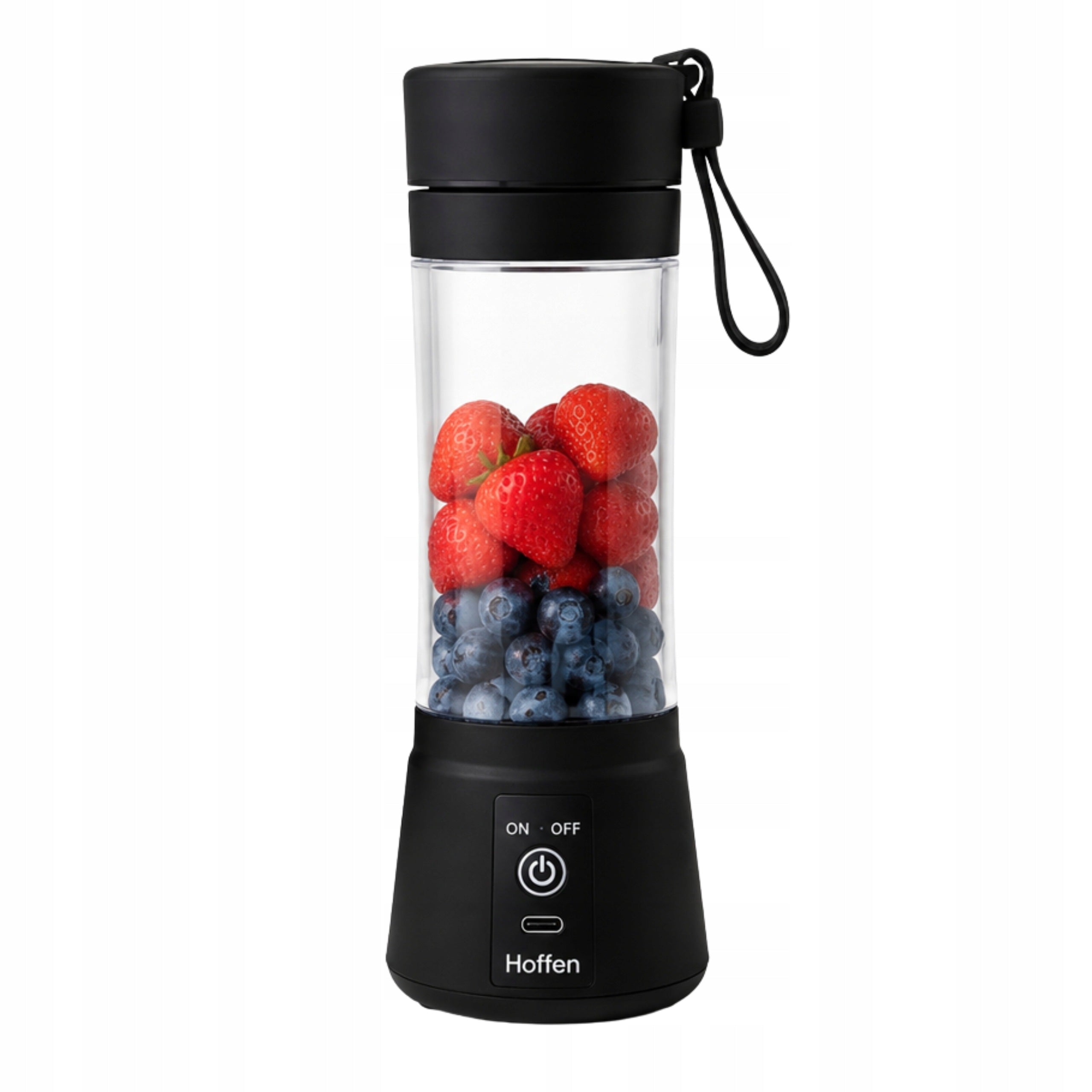 HOFFEN BLENDER PORTABLE TRAVEL CORDLESS BLACK 65W 300 ml