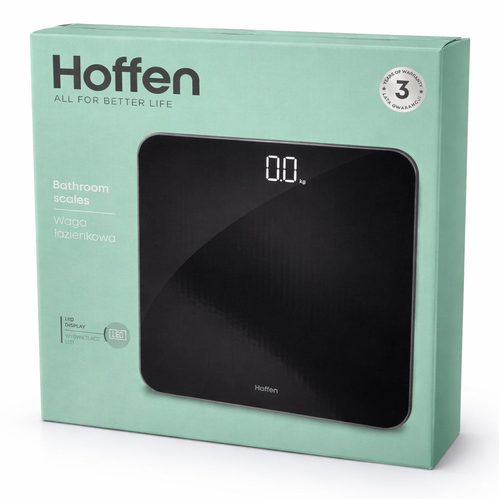 HOFFEN Electronic bathroom scale LBS-6079-2 LED display black