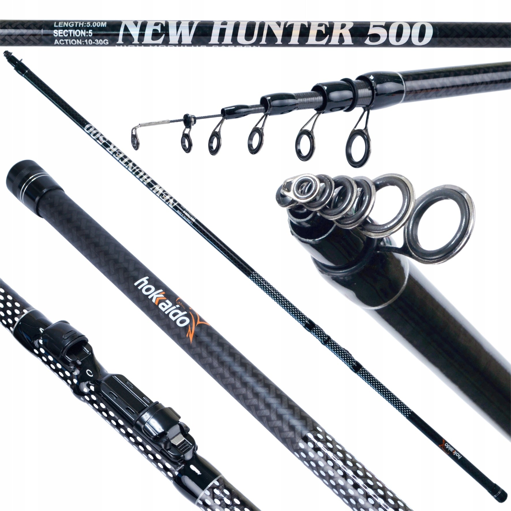 HOKKAIDO NEW HUNTER 5M HIGH MODULUS CARBON BOLONKA 10-30g 250g HK.