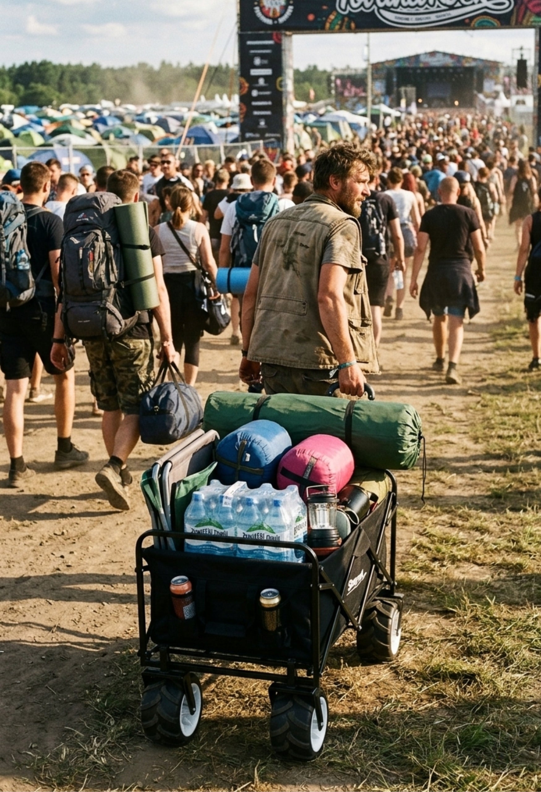 HOLIDAY TROLLEY folding transport CC1 + MESH | Sherman Brand Sherman