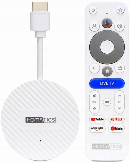HOMATICS 4K V2 Dongle Android TV 14, Wi-Fi, Bluetooth, 32GB, Google TV, DTS, Wi-Fi 6