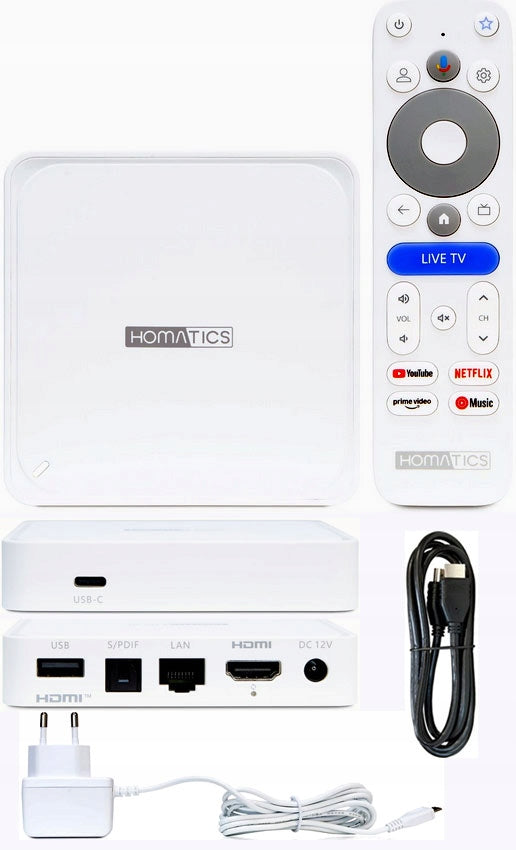 HOMATICS BOX LITE 4K V2 ANDROID TV 14 WIFI BLUETOOTH 32GB GOOGLE TV DTS
