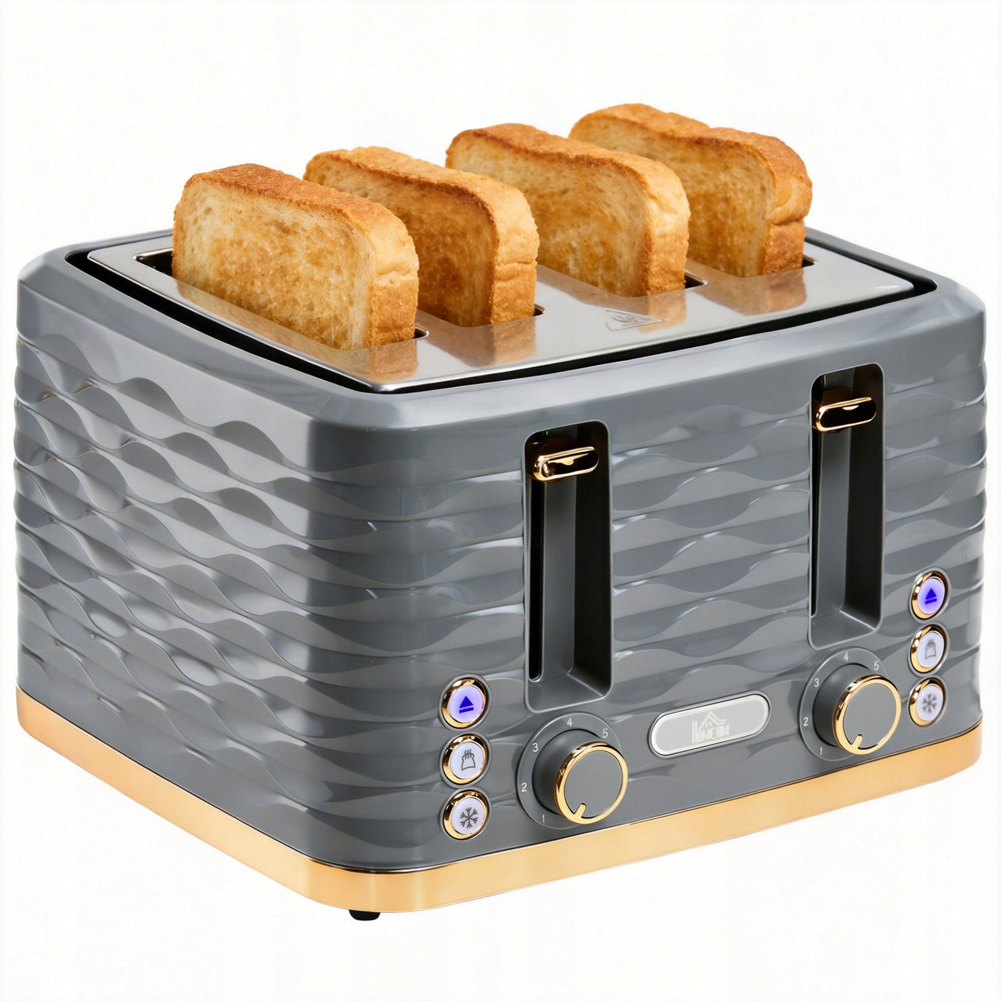 HOMCOM Toaster, Functions of heating, defrosting, cancellation, Beautiful design
