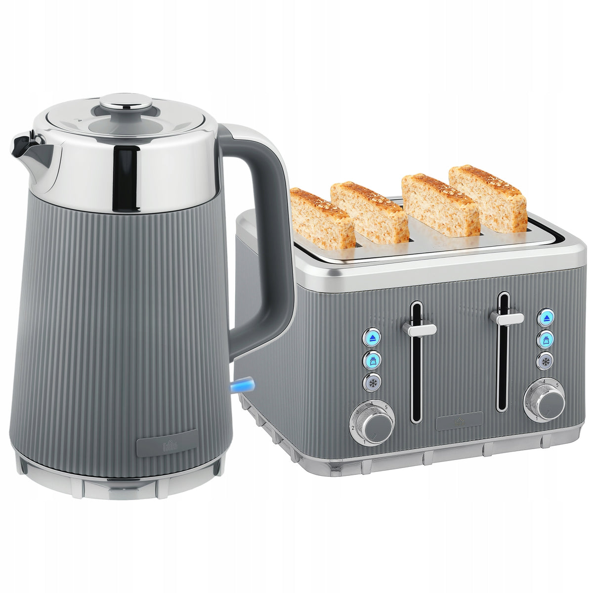 HOMCOM breakfast set: 1,7L kettle and toaster