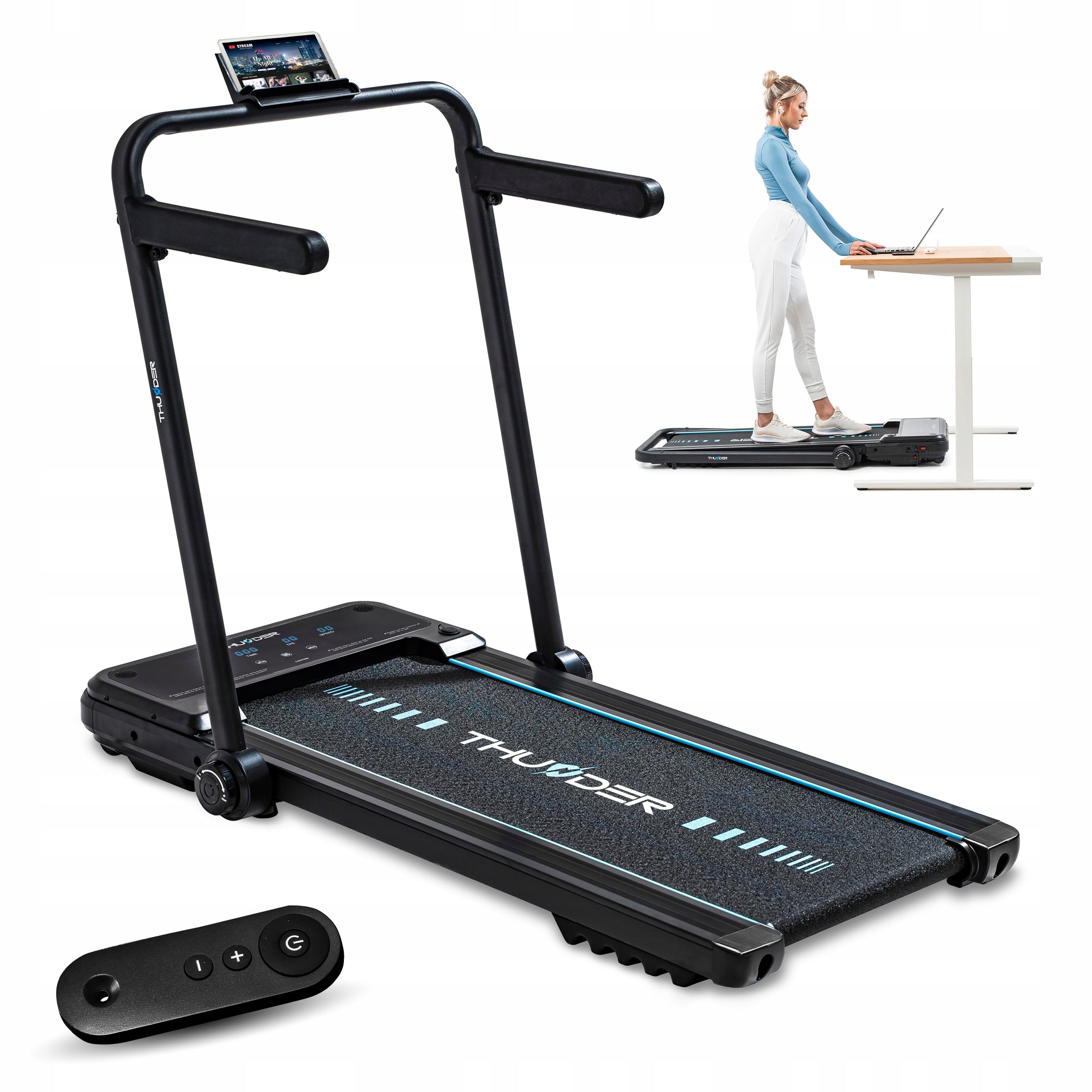 HOME ELECTRIC TREADMILL 2in1 FOLDING FLAT 12 KM/H WITH SHOCK ABSORPTION