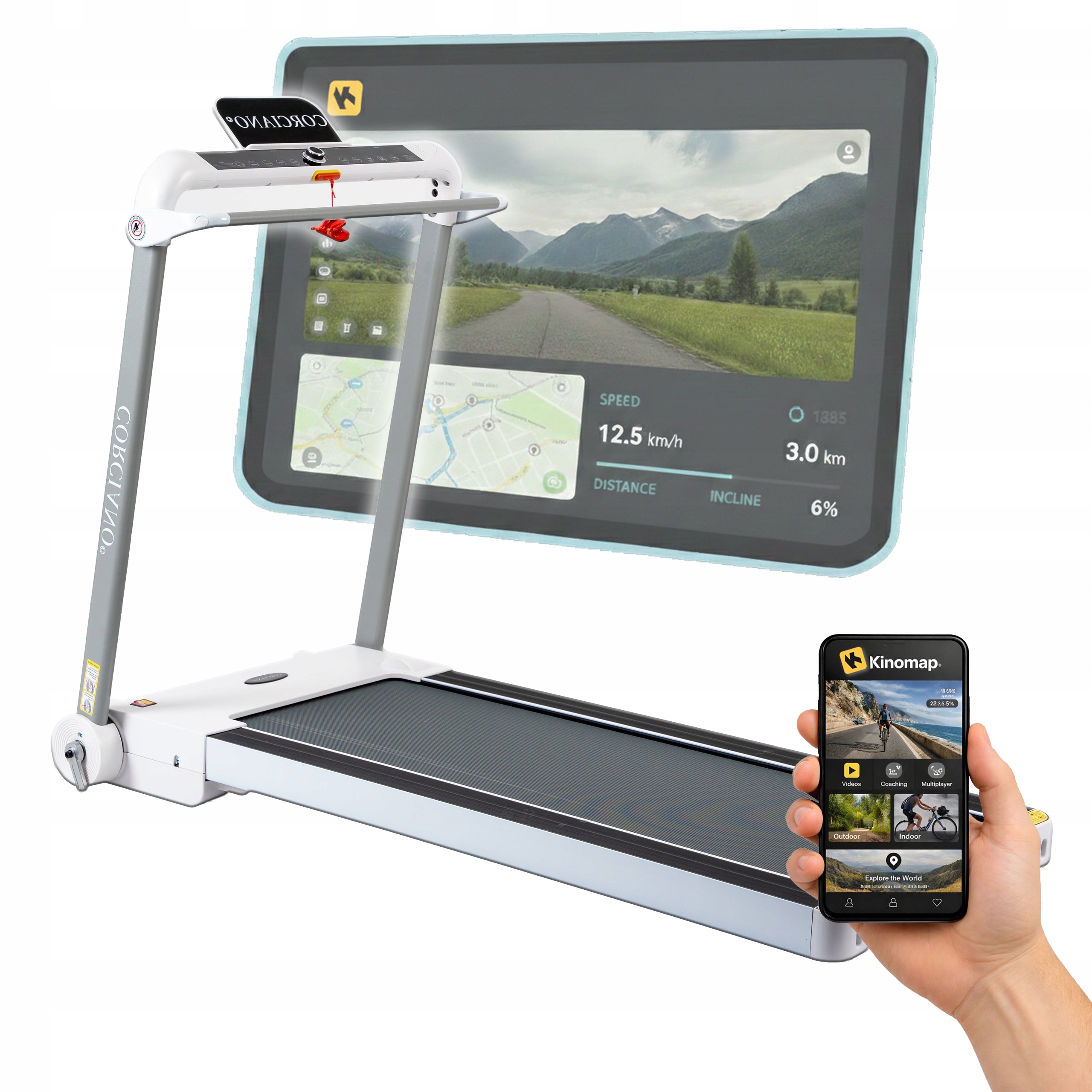 HOME ELECTRIC TREADMILL CORCIANO NOJA FOLDING 130KG 3.5HP