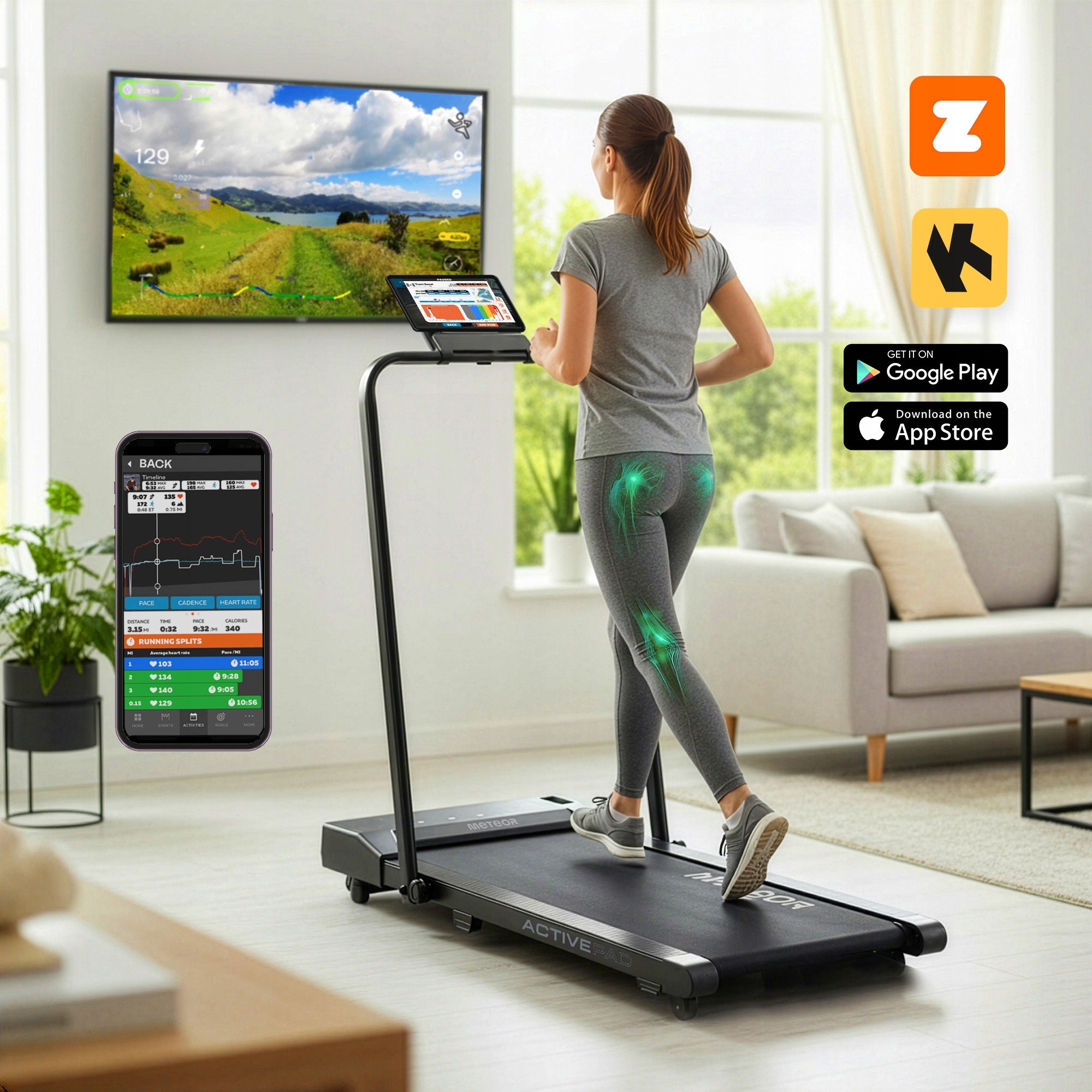 HOME ELECTRIC TREADMILL FOR WALKING FOLDING METEOR bluetooth 12functions Manufacturer code 17769