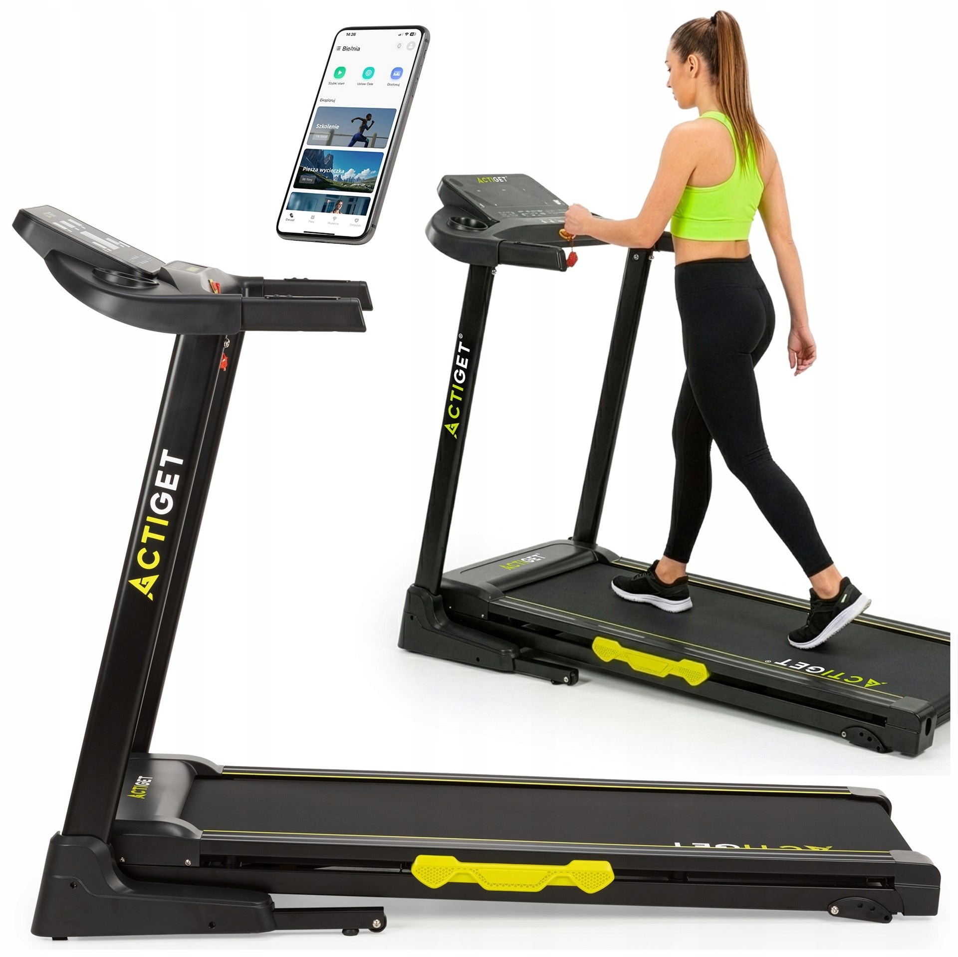 HOME ELECTRIC TREADMILL FOR WALKING RUNNING 16km TILT ADJUSTMENT