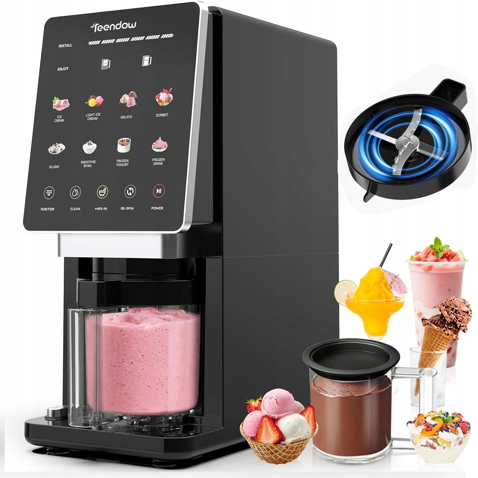 HOME ICE CREAM MACHINE 1800W SORBETIARKAA CREAMIi 10IN1 XXL 3 CONTAINERS Manufacturer code 5908049812675
