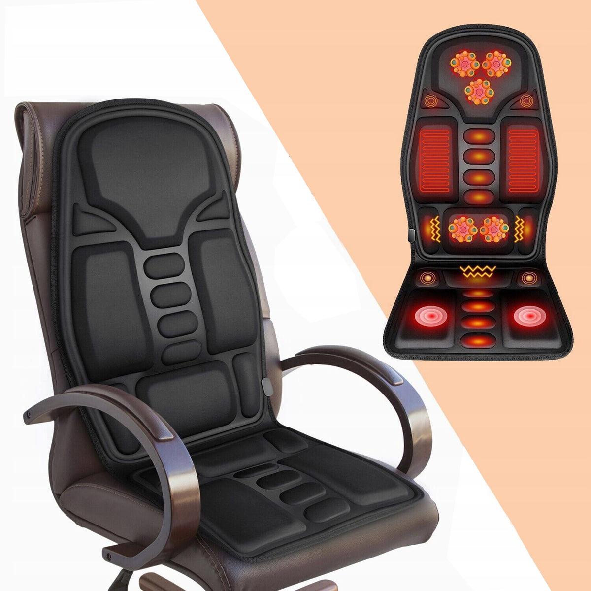 HOME MASSAGE MAT VIBRATING MASSAGE HEATING PAD FOR MASSAGE ON THE CHAIR Brand no brand