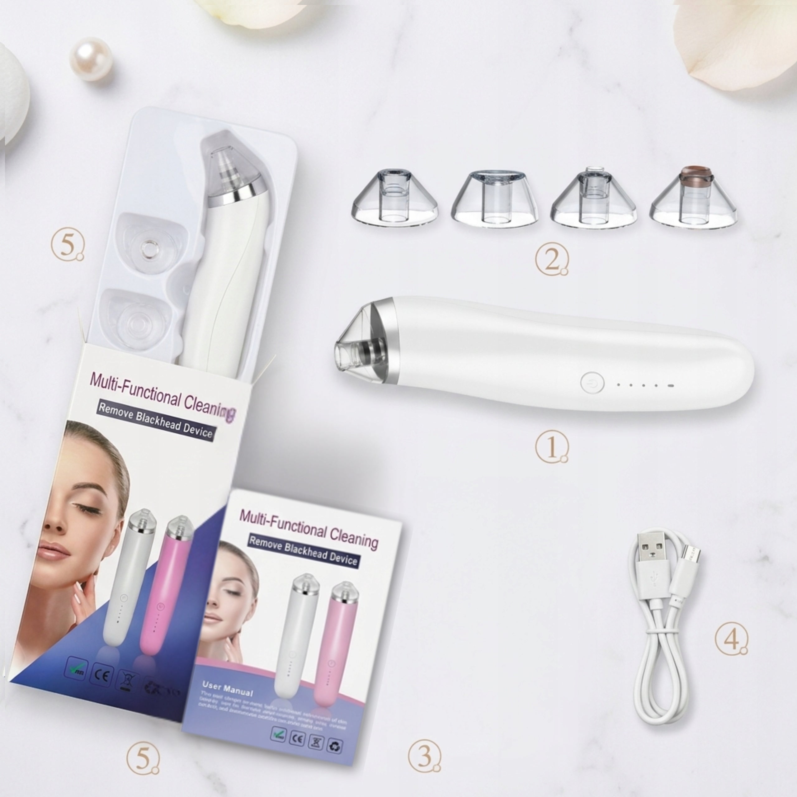 HOME MICRODERMABRASION - VACUUM CLEANER FOR BLACKHEADS AND PORES - CLEANSING Manufacturer code Oczyszczanie skóry twarzy crossbunnypl