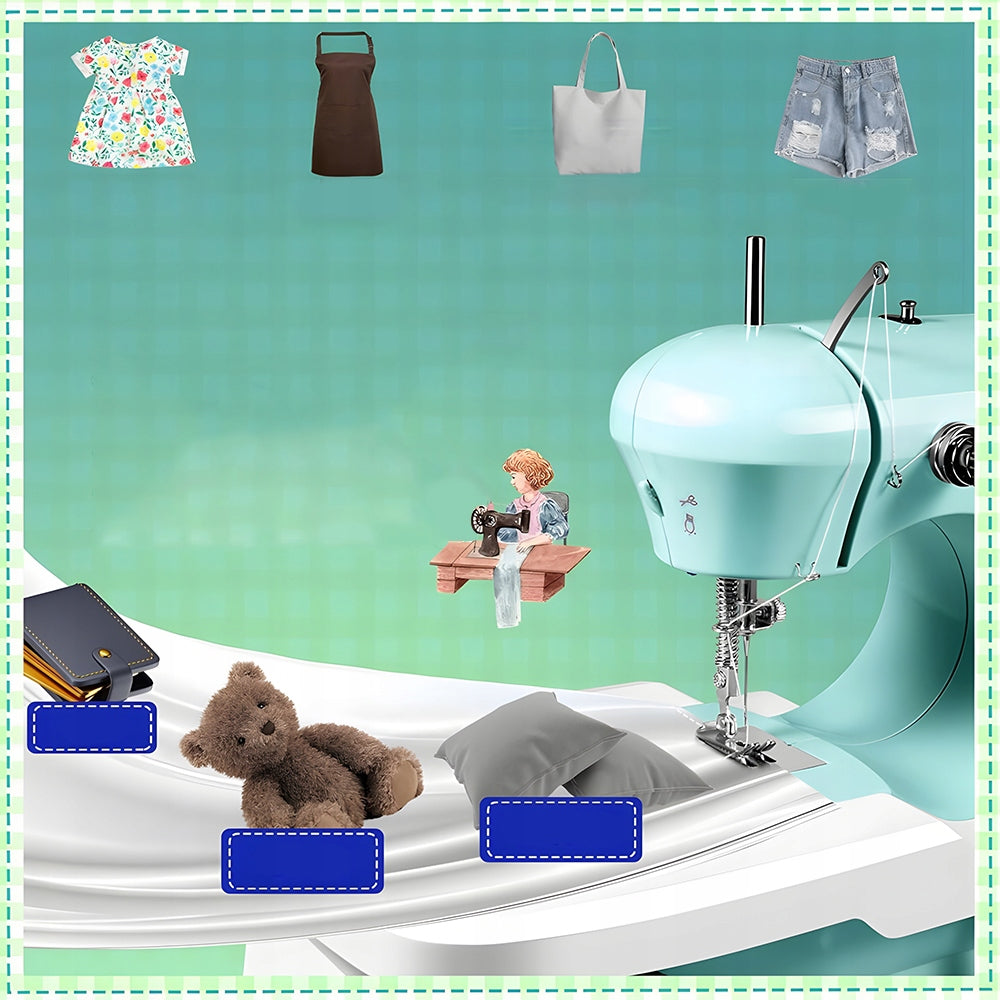 HOME PORTABLE MINI SEWING MACHINE LED BACKLIGHT + AKCESORIA Brand no brand