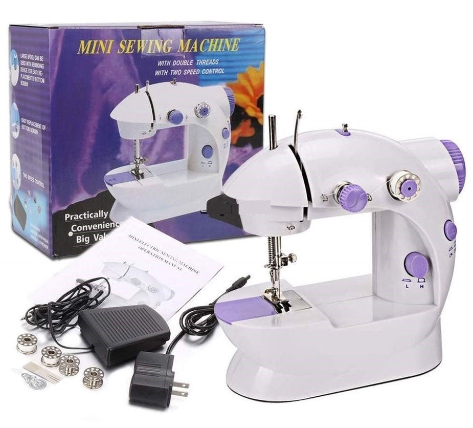 HOME PORTABLE MINI SEWING MACHINE THREAD NEEDLE POWER SUPPLY DRIVE