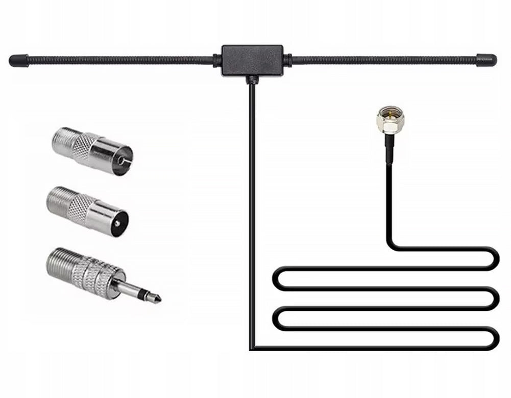 HOME RADIO ANTENNA FM 3 METERS REPLACEMENT PLUGS FOR MOST DEVICES Packaging status original