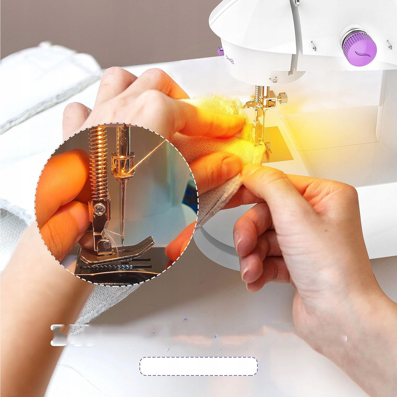 HOME SEWING MACHINE FOR CHILDREN LED FOR COTTON, FELT, THIN LEATHER Dominant color white