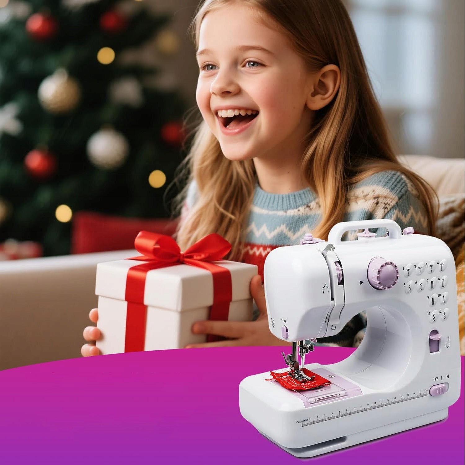 HOME SEWING MACHINE FOR KIDS EASY TO USE 12 DIFFERENT STITCHES Manufacturer code 6FZ0075EU0011