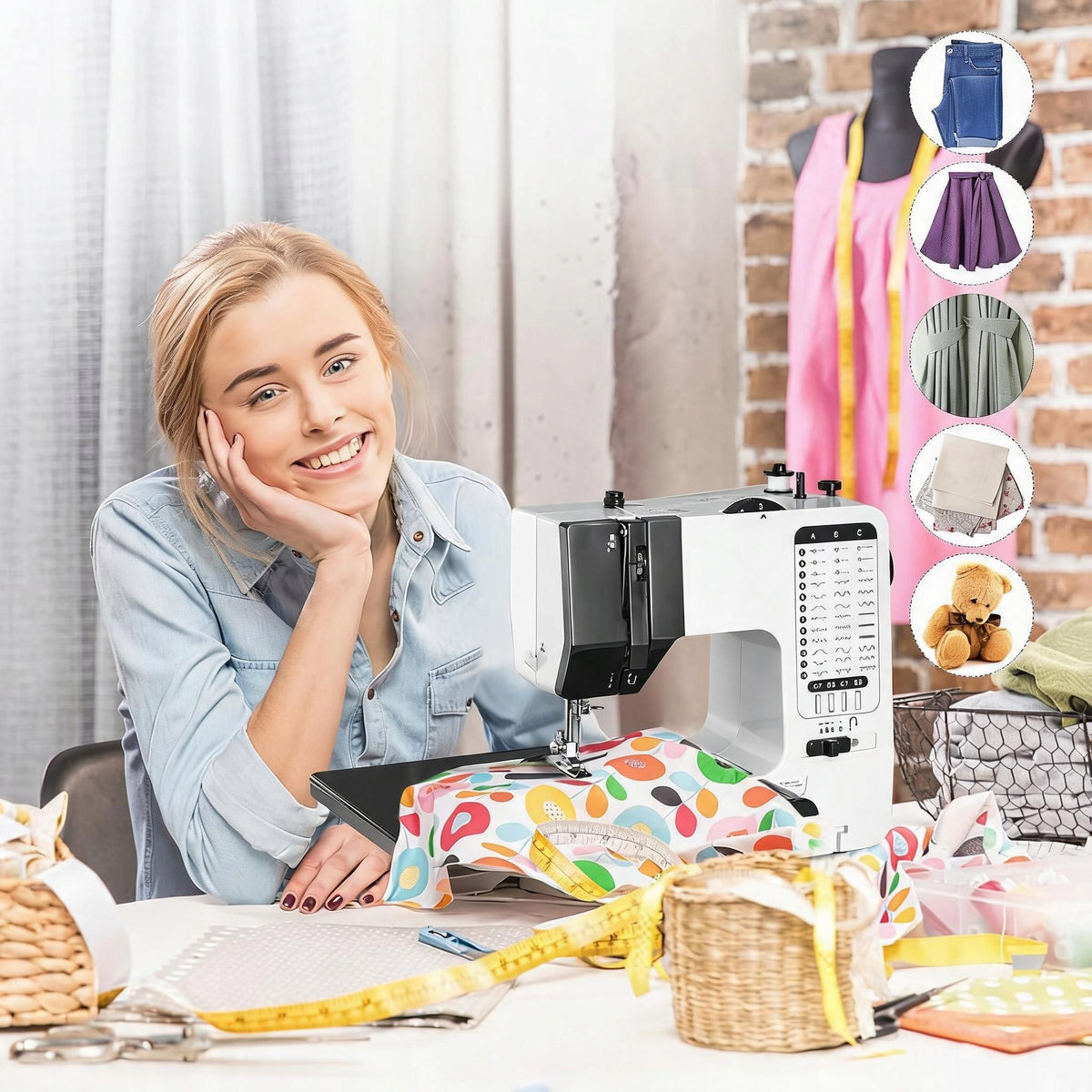 HOME SEWING MACHINE LED FOR SEWING OVERLOCK 38 MODES MULTIFUNCTIONAL Brand no brand
