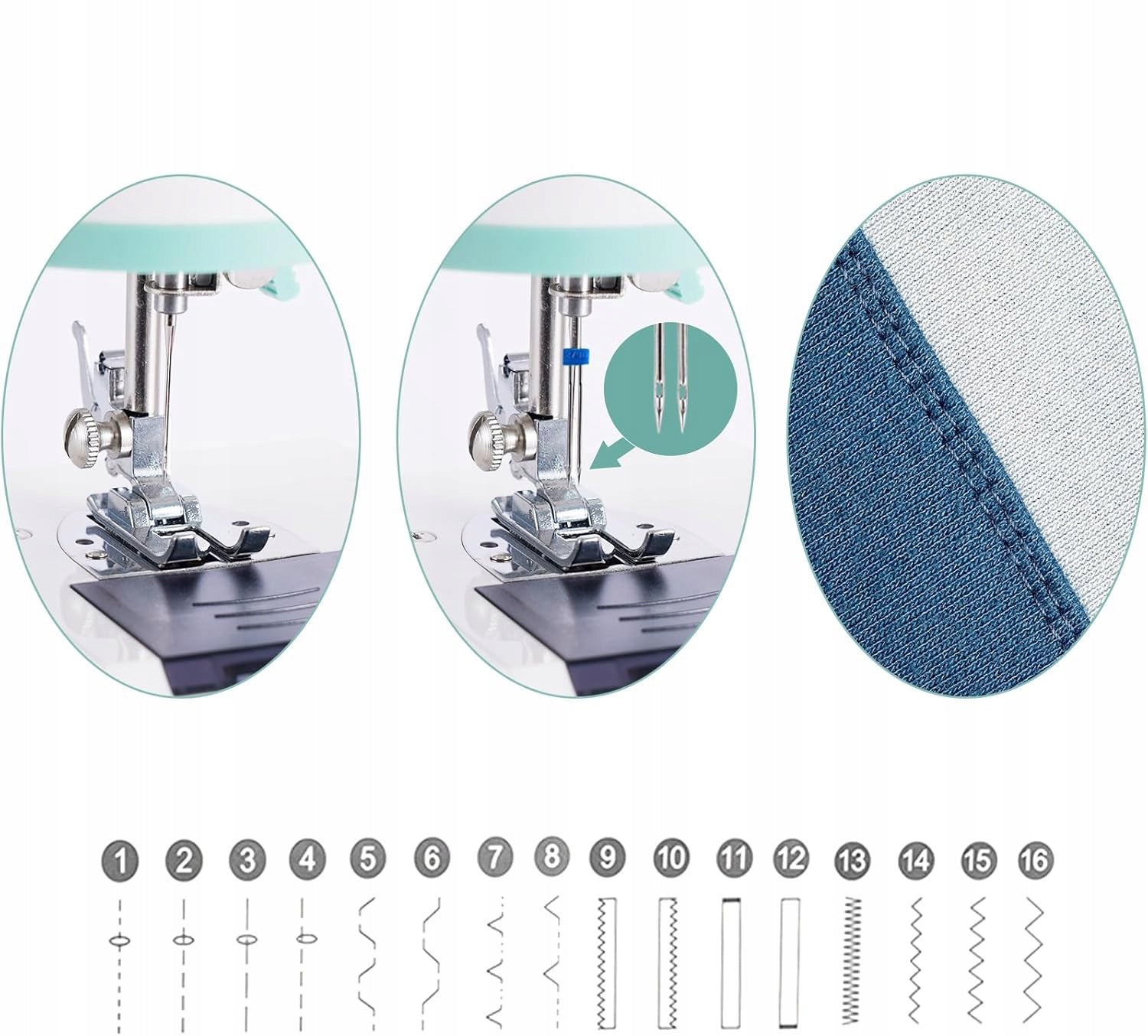 HOME SEWING MACHINE MECHANICAL 16 TYPES OF STITCHES SM-520 + FREEBIES Batteries included yes