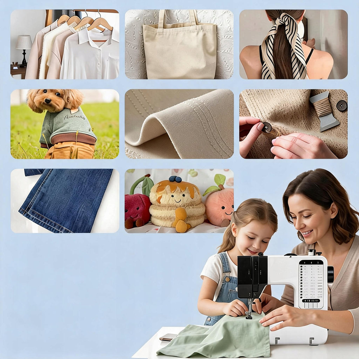 HOME SEWING MACHINE OVERLOCK SEWING MACHINE 38 MODES MINI PORTABLE Packaging status original