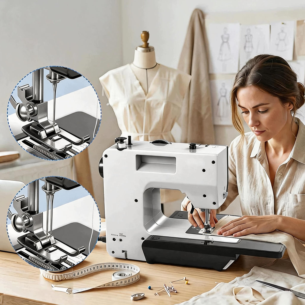 HOME SEWING MACHINE OVERLOCK SEWING MACHINE WITH LED HOME MECHANICAL Brand no brand